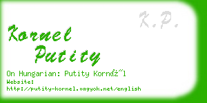 kornel putity business card